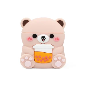 Boba Tea Bear Airpods Case—Soft PVC
